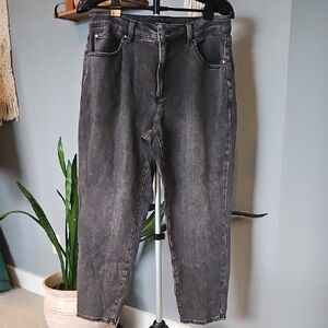 Universal Standard Charcoal Denim Cropped Jeans